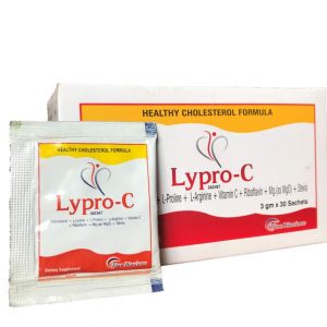 box containg sachets of lypro-c a cholesterol lowering supplement india
