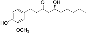 Chemical structure of Gingerol