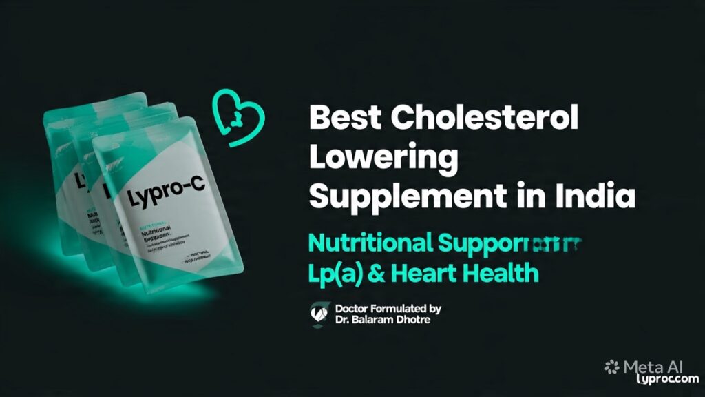 Lypro-C nutritional supplement sachets - best cholesterol lowering supplement in India for heart health, Lp(a) and ApoB support, doctor formulated by Dr Balaram Dhotre