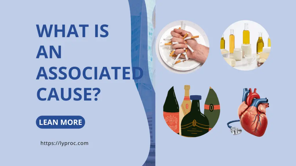 Infographic explaining associated causes and connections in science, medicine, and daily life