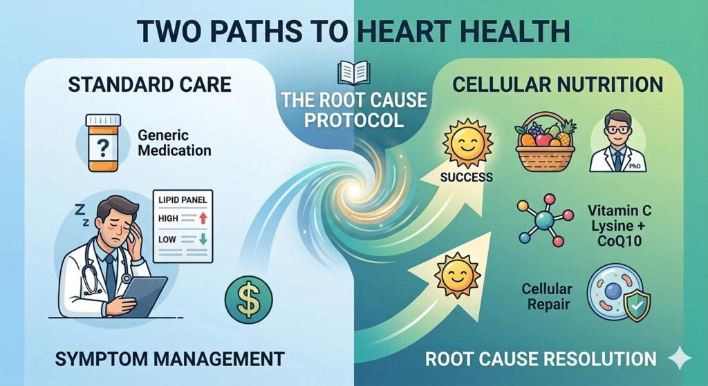 infograph of lowerinh lpa with root cause protocol established bt dr linus pauling.png